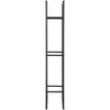 HOMCOM Medinė lentyna Vertikali medinė lentyna 100 kg talpos Metalinė 60 × 25 × 150 cm
