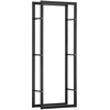 HOMCOM Medinė lentyna Vertikali medinė lentyna 100 kg talpos Metalinė 60 × 25 × 150 cm