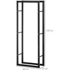 HOMCOM Medinė lentyna Vertikali medinė lentyna 100 kg talpos Metalinė 60 × 25 × 150 cm