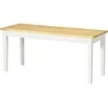 Homcom Medinis 2 vietų valgomojo suolas, pakraunamas iki 220 kg, pušies mediena, baltas, 102 x 36 x 45 cm