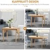 HOMCOM medinis sulankstomas valgomojo stalas, 6 vietų virtuvinis stalas su nuleidžiamais kraštais, kompaktiškas stalas mažoms erdvėms, valgomajam, virtuvei, 140 x 70 x 75 cm, natūralaus medžio spalvos