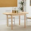 HOMCOM medinis sulankstomas valgomojo stalas, 6 vietų virtuvinis stalas su nuleidžiamais kraštais, kompaktiškas stalas mažoms erdvėms, valgomajam, virtuvei, 140 x 70 x 75 cm, natūralaus medžio spalvos