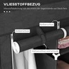 HOMCOM Medžiaginė drabužių spinta Drabužių spinta su bėgeliais ir stalčiais, sulankstoma spinta, užsegama užtrauktuku, neaustinė medžiaga, juoda
