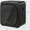 HOMCOM mini drabužių džiovyklė su 6 programomis, LED jutikliniu ekranu, 4kg talpa, iki 60 ℃, 800 W, laisvai pastatoma, montuojama ant sienos, ištraukiamoji džiovyklė su apsauga nuo perkaitimo, drabužių džiovyklė, juoda