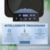 HOMCOM mini drabužių džiovyklė su 6 programomis, LED jutikliniu ekranu, 4kg talpa, iki 60 ℃, 800 W, laisvai pastatoma, montuojama ant sienos, ištraukiamoji džiovyklė su apsauga nuo perkaitimo, drabužių džiovyklė, juoda