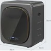 HOMCOM mini drabužių džiovyklė su 6 programomis, LED jutikliniu ekranu, 4kg talpa, iki 60℃, 800 W, pastatoma arba montuojama ant sienos, ventiliuojama, su apsauga nuo perkaitimo, pilka