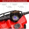 HOMCOM mini elektrinis keturratis vaikams 18-36 mėn., vaikiškas automobilis su priekiniu žibintu, vaikiškas elektrinis motociklas, rožinis