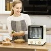 Gruzdintuvė "HOMCOM" mini orkaitė 15 l, konvekcinė picų kepimo krosnelė, 1000 W Elektrinė mini orkaitė, įskaitant kepimo skardų rinkinį, trupinių padėklą, 1 valandos laikmatį, 60-230 ℃, kreminės baltos spalvos