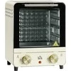 Gruzdintuvė "HOMCOM" mini orkaitė 15 l, konvekcinė picų kepimo krosnelė, 1000 W Elektrinė mini orkaitė, įskaitant kepimo skardų rinkinį, trupinių padėklą, 1 valandos laikmatį, 60-230 ℃, kreminės baltos spalvos
