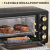 Kaitlentė "HOMCOM" mini orkaitė 16 L 1400 W Mini orkaitė 100-230 ℃ 60 min. laikmatis, su grilio grotelėmis ir kepimo skardomis, picų kepimo krosnelė su dėklo rankena, trupinių padėklas juodas
