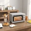 Gruzdintuvė "HOMCOM" mini orkaitė 21 l picų kepimo krosnelė, mini krosnelė su kepimo skardomis, grotelėmis ir trupinių dėklais, 1400 W stalinė orkaitė su 1 val. laikmačiu, orkaitės lentyna, 100-230 ℃, metalinė, sidabrinė