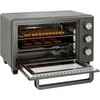 Gruzdintuvė "HOMCOM" mini orkaitė 21L 1400W 60 min. laikmatis, maža orkaitė su 100 °C-230 °C reguliuojama kepimo trukme, mini orkaitė su kepimo skardomis, vieliniu stovu, nerūdijančio plieno stalinė orkaitė, pilka