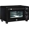 Gruzdintuvė HOMCOM Mini orkaitė 21L, 3 kepimo režimai, 100°C-230°C, 1400W, nerūdijantis plienas ir stiklas, juoda+sidabrinė, 46,4x38x28,5cm