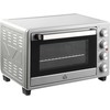 Gruzdintuvė HOMCOM mini orkaitė 32L, 1600W, elektrinė orkaitė su trupinių padėklu, nerūdijantis plienas ir stiklas, sidabrinė, 52,2x38,1x33,5cm