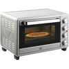 Gruzdintuvė HOMCOM mini orkaitė 32L, 1600W, elektrinė orkaitė su trupinių padėklu, nerūdijantis plienas ir stiklas, sidabrinė, 52,2x38,1x33,5cm