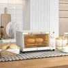 Gruzdintuvė HOMCOM mini orkaitė 9L, su kepimo skarda, grotelėmis, 100 °C-230 °C, reguliuojama temperatūra ir gaminimo laikas, 60 min. laikmatis, 750W, nerūdijantis plienas, kreminė balta