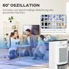 "HOMCOM" mini oro kondicionierius "3-in-1", oro drėkintuvas, nešiojamas oro aušintuvas, 3 lygių ventiliatorius, 60° osciliacija, laikmatis, nuotolinio valdymo pultas