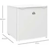 HOMCOM mini šaldiklis 35 L elektrinė laisvai pastatoma šaldymo dėžė 45 W mini šaldiklio kamera mini šaldytuvas -14 iki -24℃ 5 pakopų temperatūros reguliavimas 47 x 44,2 x 48,8 cm baltas