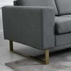 HOMCOM 3 vietų minkšta sofa, audinio sofa, svetainės baldai, krėslas, pagalvėlės, porankiai, linas, tamsiai pilka, 200 x 82 x 78 cm