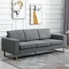 HOMCOM minkšta 3-vietė sofa - tamsiai pilka 200 x 82 x 78 cm