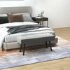 HOMCOM minkštas aksomo išvaizdos suolas, lovos suolas, prieškambario suolas su X raštu, iki 120 kg, skirtas miegamajam, 100x36x45 cm, pilkas