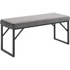 Homcom Minkštas aksomo išvaizdos suoliukas Suoliukas, lovos suoliukas, makiažo suoliukas, prieškambario suoliukas svetainei, miegamajam, tamsiai pilkas, 115 x 46 x 49 cm