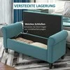 Homcom Minkštas suolas su daiktadėže iki 120 kg - žalias 126 x 48,5 x 47 cm