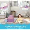 HOMCOM minkštųjų kaladėlių rinkinys, 5 vnt., putplasčio statybinės kaladėlės, didelės kaladėlės, statybinis žaislas, putplasčio blokai 1-3 metų vaikams, dirbtinė oda, EPE