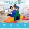 HOMCOM minkštos statybinės kaladėlės 7 putplasčio statybinių kaladėlių rinkinys milžiniškos statybinės kaladėlės statybinis žaislas putplasčio kaladėlės 1-3 metų vaikams odos imitacija EPE
