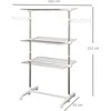 Homcom Mobili drabužių džiovyklė 3 lygių sulankstoma 80-142 x 55 x 152 cm