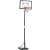 HOMCOM Mobilus krepšinio stovas Krepšinio lankas su reguliuojamo aukščio stovu, plienas+plastikas, juodas, 90 x 165 x 302-352 cm
