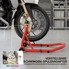 HOMCOM motociklo stovo rinkinys priekiniam/galiniam ratui, montavimo stovas, motociklo keltuvas iki 544 kg, plieno, raudonas