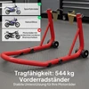 HOMCOM motociklo stovo rinkinys priekiniam/galiniam ratui, montavimo stovas, motociklo keltuvas iki 544 kg, plieno, raudonas