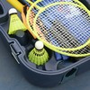 Homcom Nešiojamas badmintono tinklas su stovu su 4 badmintono raketėmis