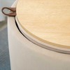 HOMCOM otomė, apvalus pufas su saugykla, aksominė išvaizda, smėlio spalvos (beige), nuimamas dangtis, Ø44cmx47,5cm, naudojamas kaip staliukas