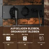 HOMCOM Pagalbinis staliukas Naktinis staliukas su elektros lizdu, 2 lentynomis, USB jungtimis, laikymo vieta 60 x 29,8 x 58,5 cm Ruda