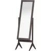 "HOMCOM" pastatomas veidrodis Viso ilgio veidrodis Makiažo veidrodis su paaukštintomis kojelėmis Lengvai prižiūrimas MDF Kavos 47 x 46 x 148 cm, skirtas miegamajam ir prieškambariui