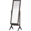 "HOMCOM" pastatomas veidrodis Viso ilgio veidrodis Makiažo veidrodis su paaukštintomis kojelėmis Lengvai prižiūrimas MDF Kavos 47 x 46 x 148 cm, skirtas miegamajam ir prieškambariui