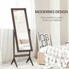 "HOMCOM" pastatomas veidrodis Viso ilgio veidrodis Makiažo veidrodis su paaukštintomis kojelėmis Lengvai prižiūrimas MDF Kavos 47 x 46 x 148 cm, skirtas miegamajam ir prieškambariui