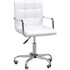 Homcom Pasukama darbo kėdė - PU Balta 52,5 x 54 x 84-99 cm