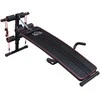 HOMCOM pilvo preso treniruoklis, treniruočių suoliukas, atsispaudimų suoliukas su pasipriešinimo gumomis, reguliuojamas, iki 120 kg, 37,5x55,5x50-68 cm