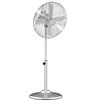 "HOMCOM" pjedestalinis ventiliatorius 120 cm, reguliuojamas aukštis, 3 greičio lygiai, reguliuojamas pasvirimo kampas, plienas, sidabro spalvos
