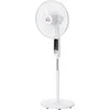 HOMCOM Pjedestalinis ventiliatorius 138cm Baltas ventiliatorius su laikmačiu, nuotolinio valdymo pultas, reguliuojamas aukštis, 3 greičiai, plienas