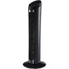 HOMCOM pjedestalo ventiliatorius 45 W bokšto ventiliatorius tylus, 3 vėdinimo lygiai, 70° osciliacija, ABS, juodas, Ø27 x H75 cm