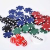 HOMCOM Pokerio dėklas 200 pokerio žetonų, 2 kortų pakuotės, 5 žaidimo kauliukai, aliuminio dėklas, polistirolas, 29,5x20,5x6,5 cm, skirtas žaidimų vakarams