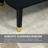 Homcom Prabangus minkštasuolis Minkštas minkštasuolis su daiktadėže ir porankiais, aksominis poliesteris, kaučiukmedis, juodas, 107 x 42 x 65 cm