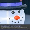 Pripučiama sniego senių šeima su LED apšvietimu, balta ir mėlyna, 100 × 55 × 120 cm