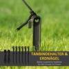 HOMCOM Pripučiamas elnias, 1,8 m, su LED lemputėmis ir aksesuarais, automatiškai pripučiamas, geltonas