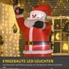 Homcom Pripučiama Kalėdų dekoracija su LED apšvietimu ir integruotu pūstuvu, raudona, balta ir juoda, 160 × 90 × 240 cm