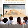HOMCOM projektoriaus ekranas su stovu 186 x 105 cm 84 colių 16:9 HD 4K ritininis ekranas